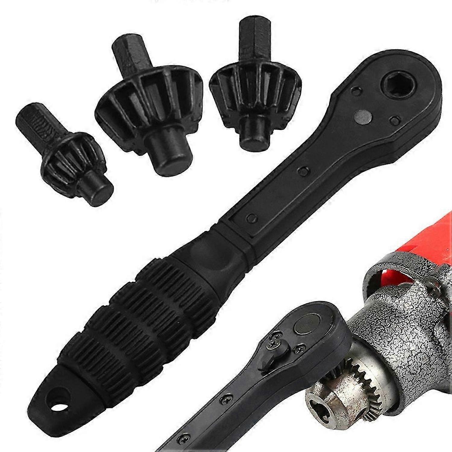 2 in 1 Drill Chuck Ratchet Spanner Ergonomic design: Comfortable grip for reduced hand fatigue during extended use. Industrial maintenance