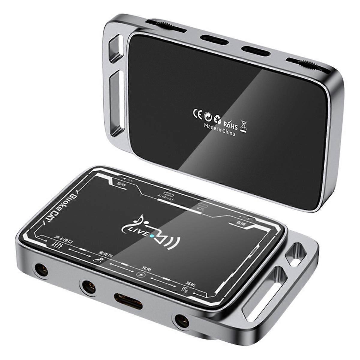 Live Broadcast No.1 Sound Card Converter for IOS/Type-C Two-in-One Connect Microphone Stereo Without