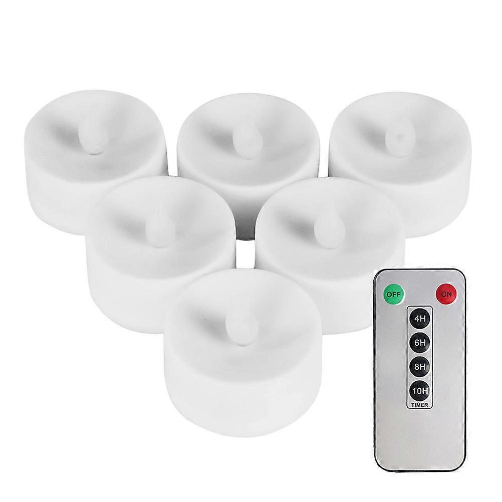Remote Control LED Candle Light Smokeless Electronic Candle 6Pcs
