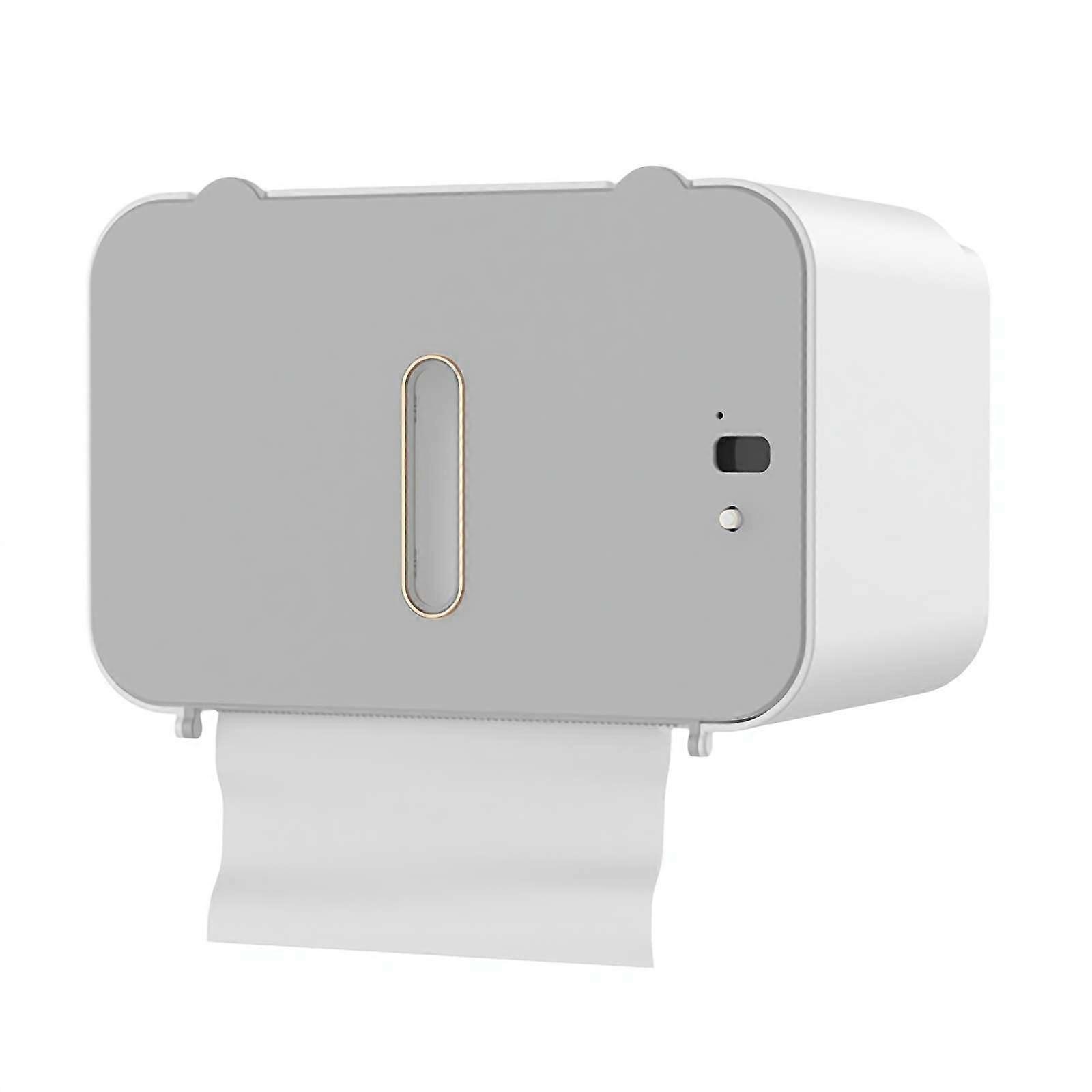 Smart Touchless Toilet Paper Dispenser Motion Sensor Wall and Under Counter Mount Gray Compatible With Roll and Tissue