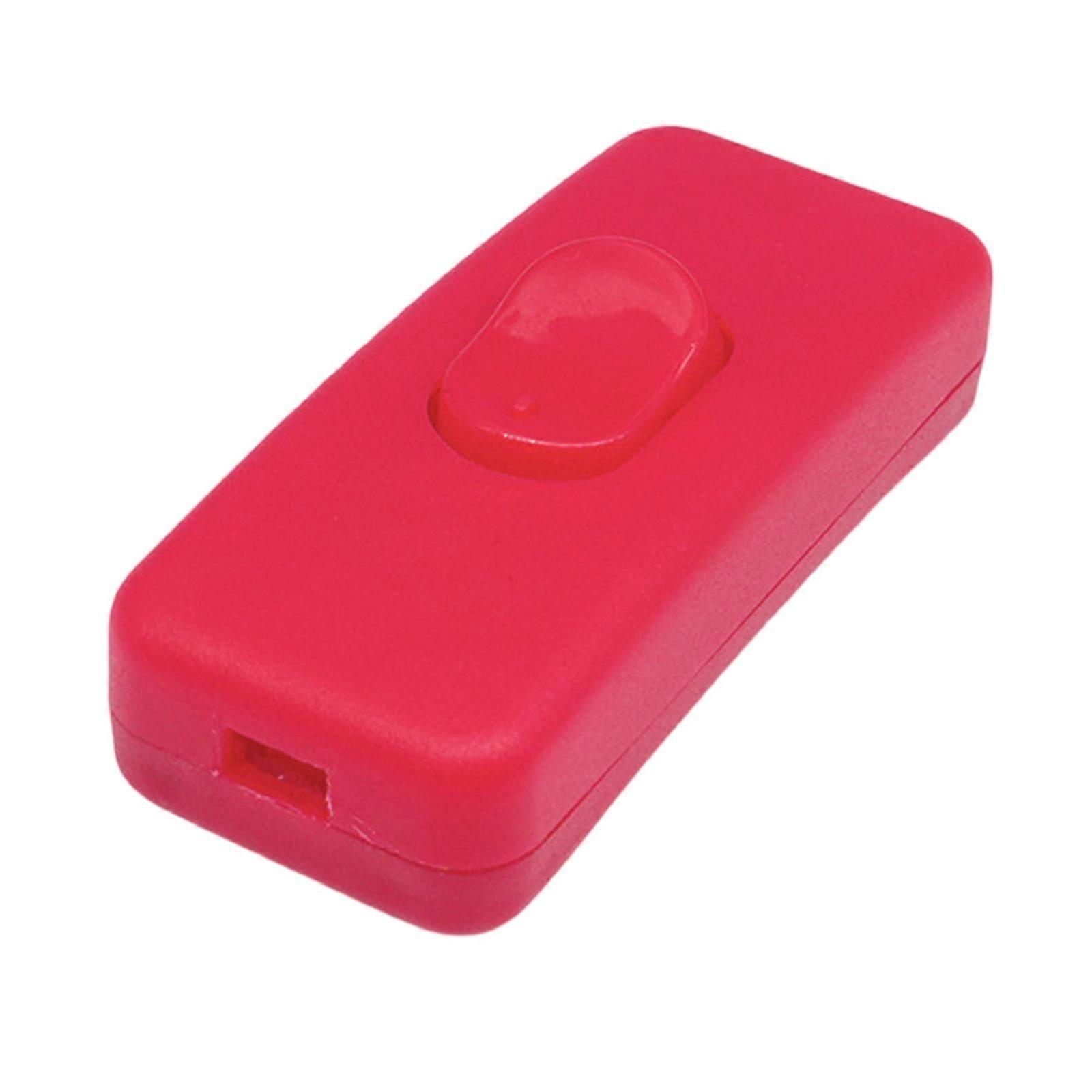 Multipurpose Inlines Cord Switches Button Portable Accessory for Table Lamp and Small Devices Easy Installion Designs Red