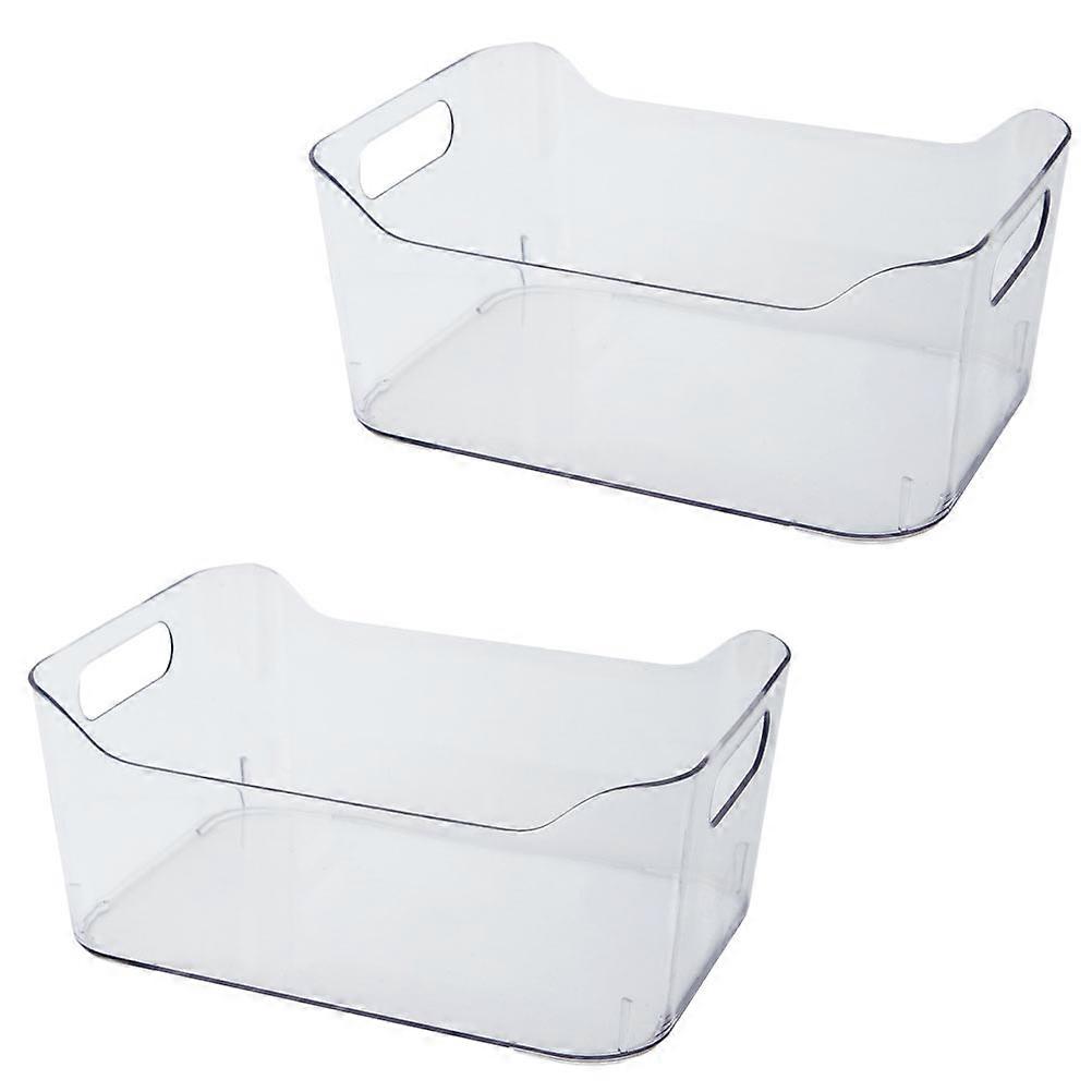 Fridge Organiser Container Preservation Box Food Preservation Transparent PP Material 2Pcs