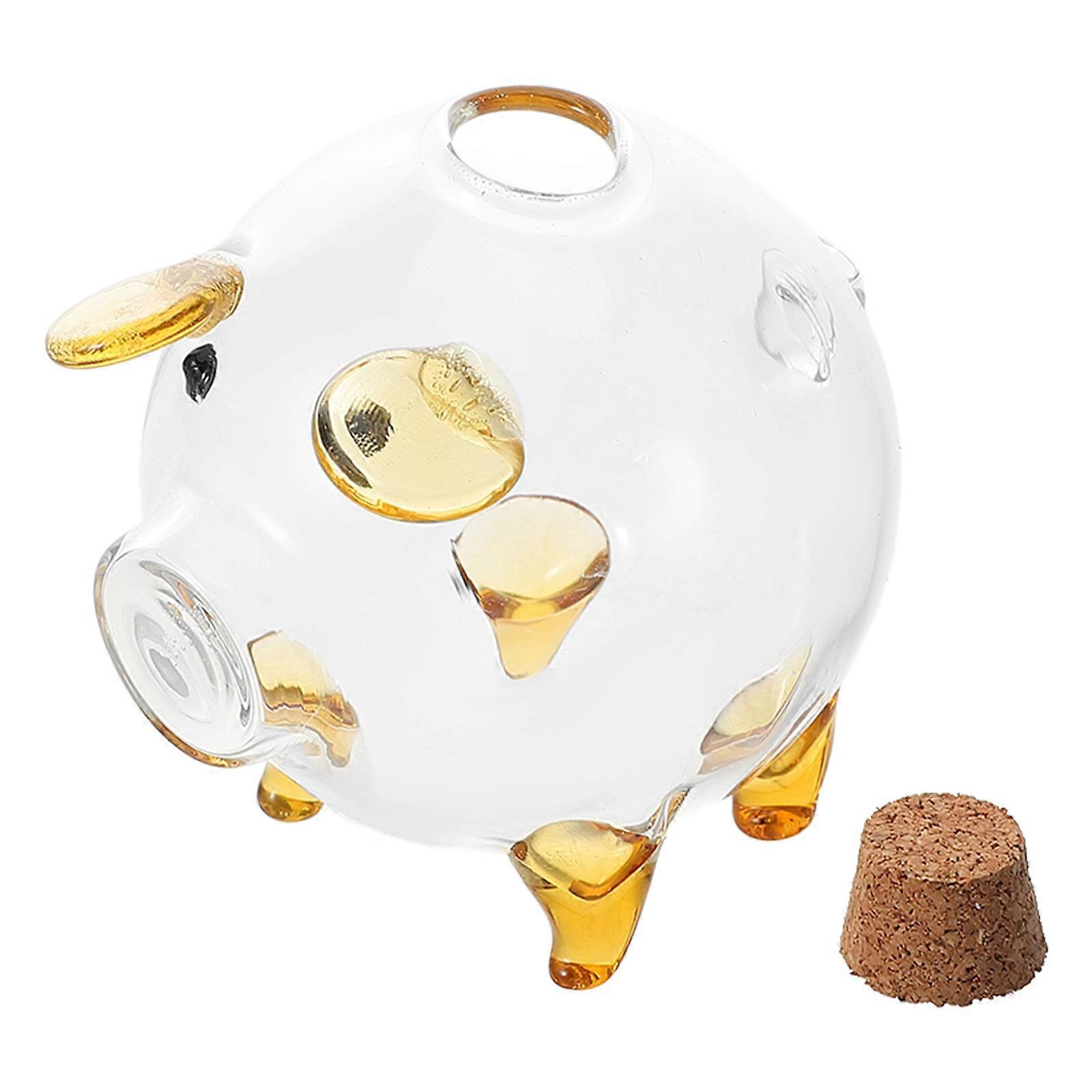 Whimsical Touch Clear Storage Jar Tiny Pig Shaped Container For Organizing 3Pcs