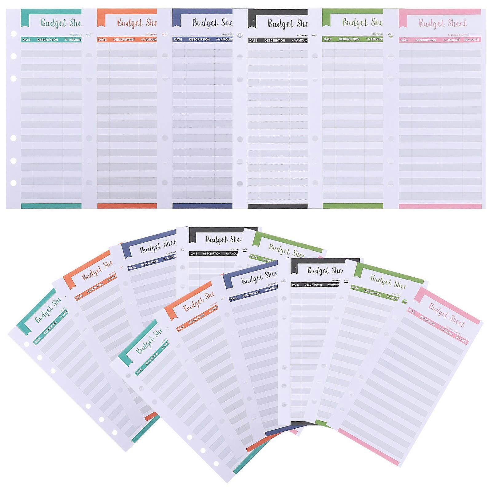 Money Binder For Cash Budget Sheets Personal Use Assorted Color Finance Control 40Set