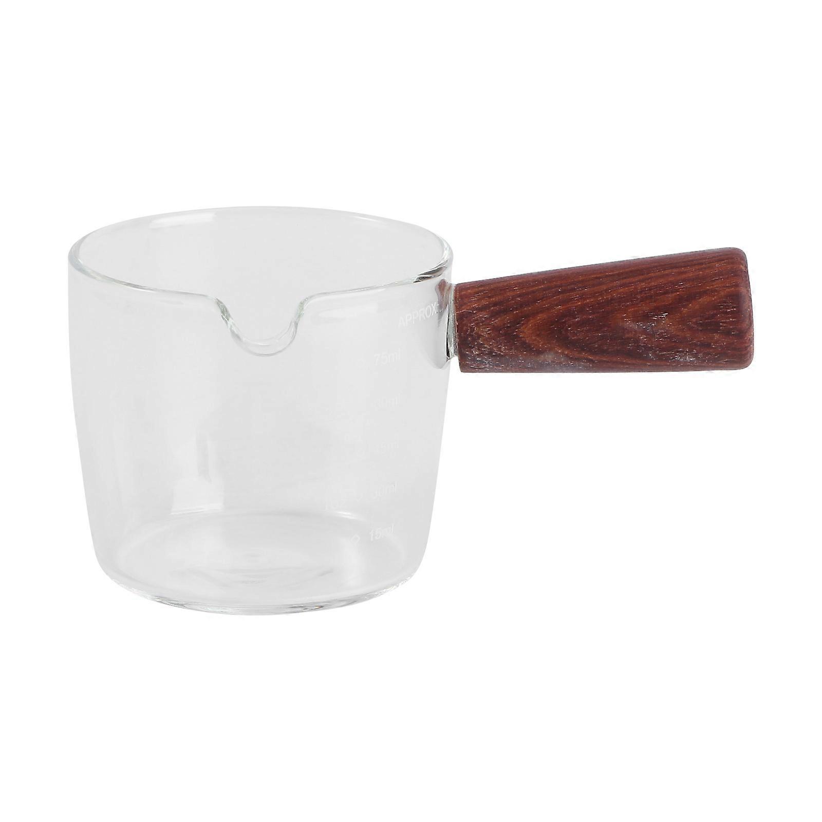 Milk Pitcher for Coffee Brewing 10.5X5X5CM Transparent Glass Measuring 1Pack