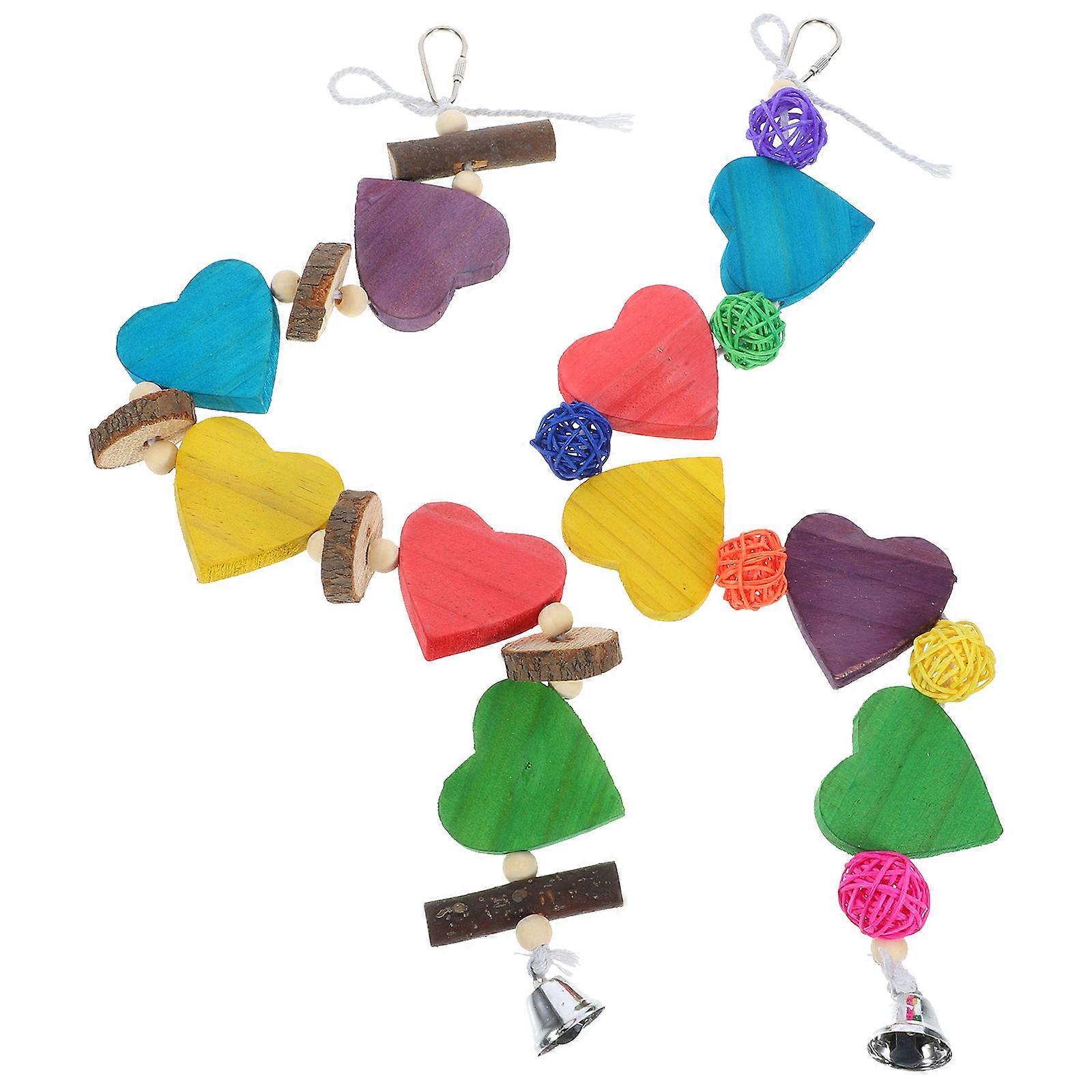 Bird Chewing Toy Parrot Hanging Toy for Coordination Training 10Pcs