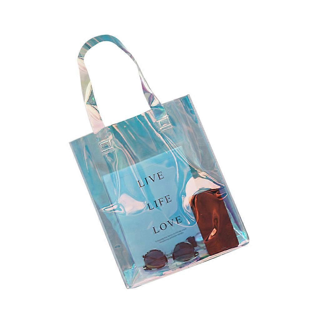 Large Capacity Holographic Tote Bag For Multi Color Suitable For Travel Outdoor Activities 1Pack