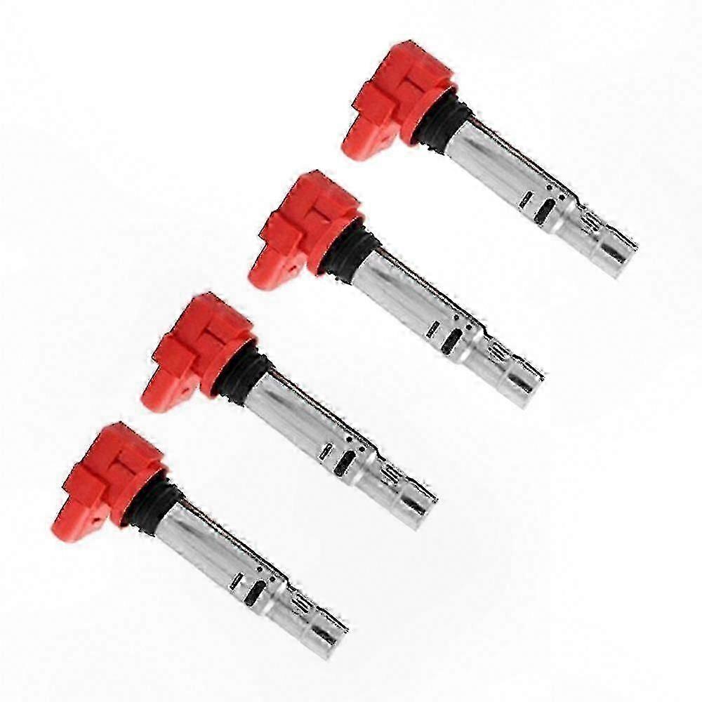 4PCS Ignition Coils Compatible with 1.6FSI 1.4TSI Engines A4 Golf Auto Components