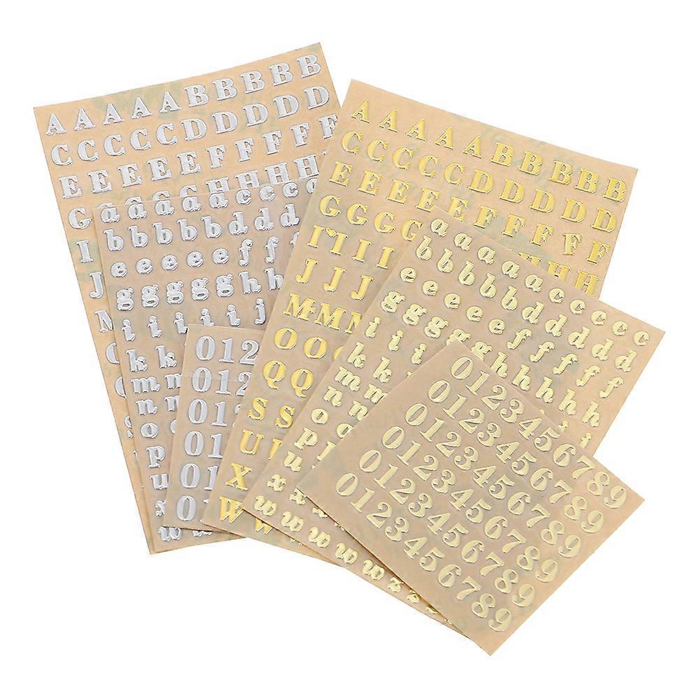 Adhesive Letters Stickers for DIY Use 24Pcs Alphabet Number Stickers