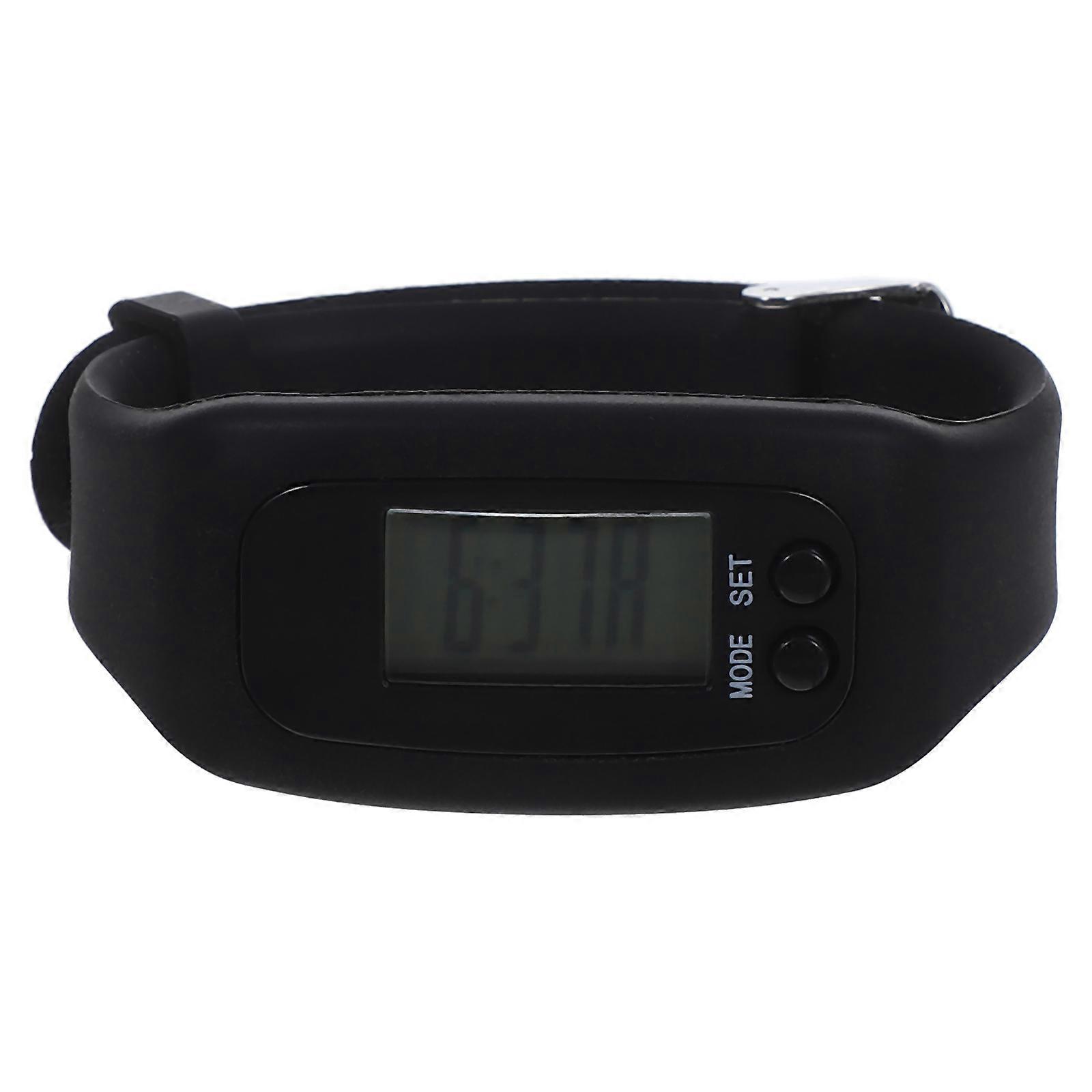 Waterproof Rectangle Electronic Watch With Time Display Black For Outdoor Activities 1Set