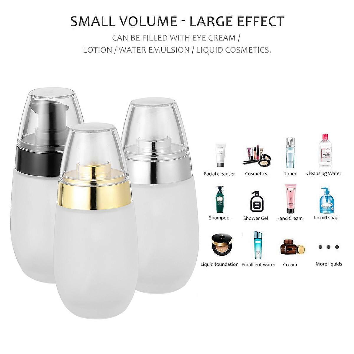 Leak-Proof Plastic Liquid Bottles 3Pcs For Easy Storage Of Makeup In Assorted Color