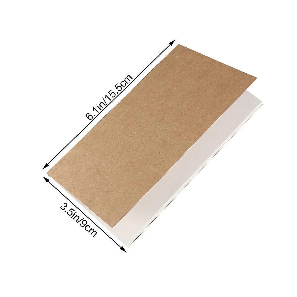 Portable Notepad Kraft Paper Notebook for Travel Daily Use Rectangular Shape Writing Drawing 12Pcs