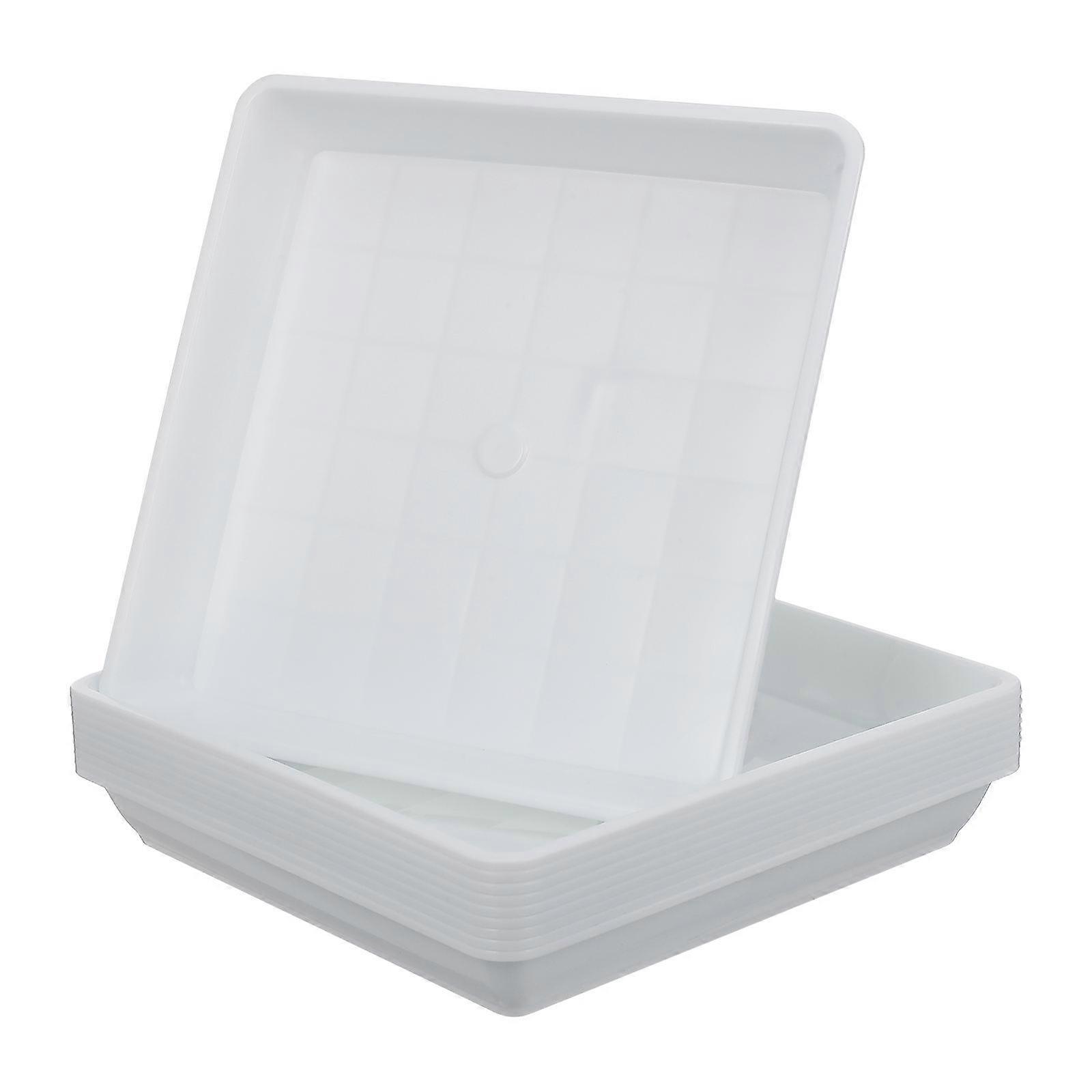 Négyzet alakú gyantatálca pozsgás növényekhez, cserepekben, 10 db-os kerti használatra