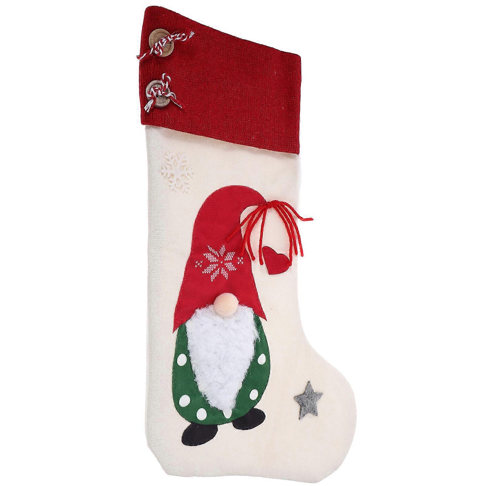 Decorative Xmas Stocking Cloth Christmas Stocking for Hanging 3Pcs