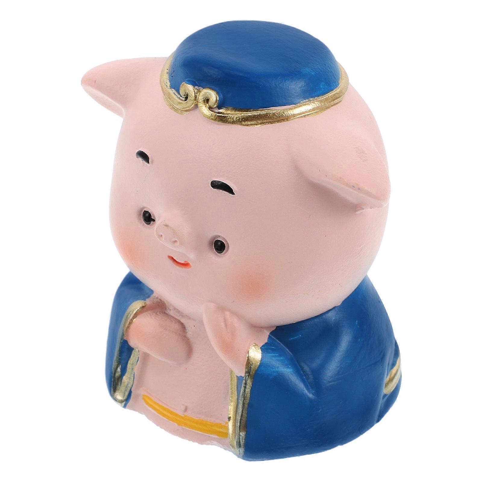Resin Pigsy Statue for Desktop Decoration 3Pcs Miniature Figurines