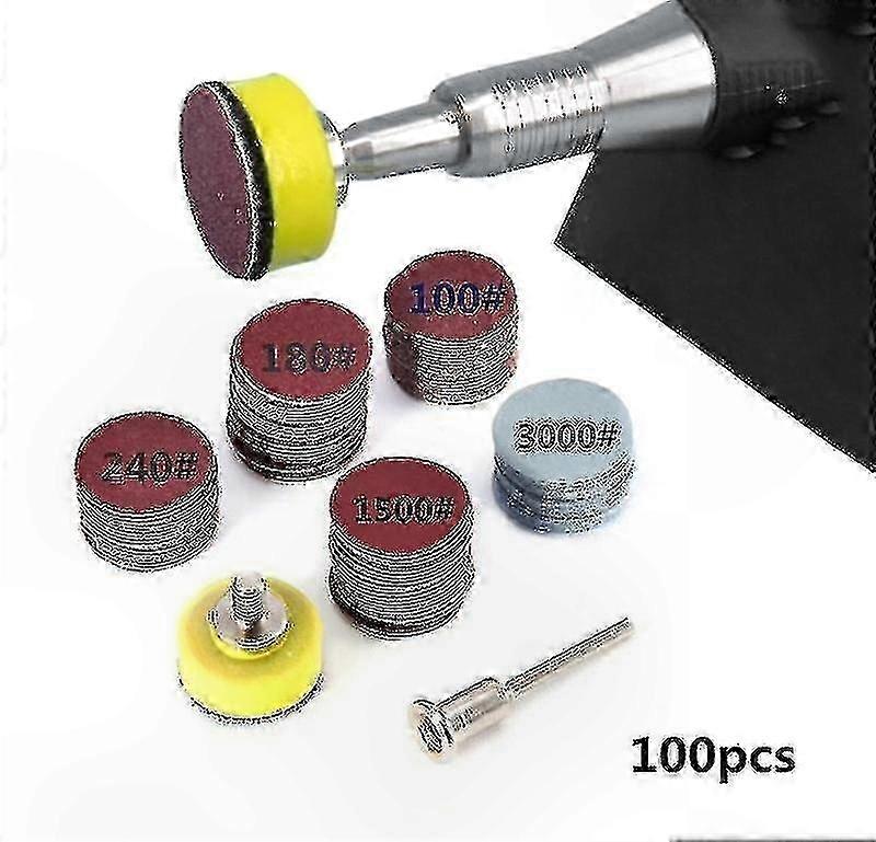 100 Pieces 25mm Sanding Discs with Assorted Grit for Polishing and Rotary Tool Use
