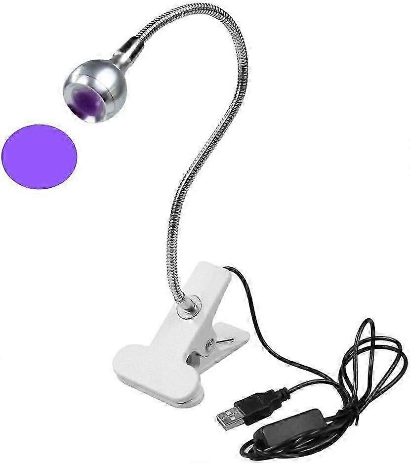 Large Chip 395nm Flash Curing Lamp for Gel Nails with Gooseneck and Clamp,