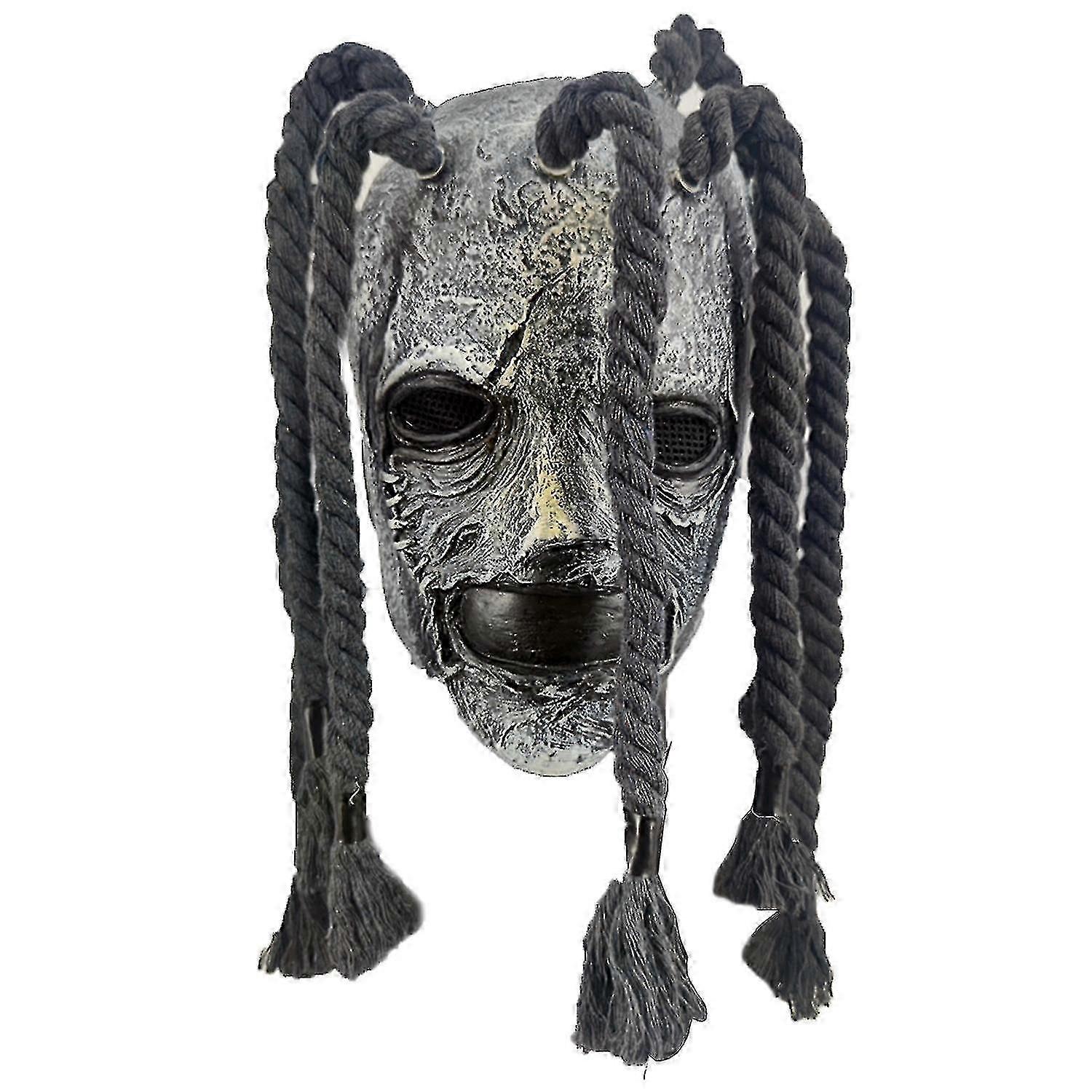 Corey Taylor Style Full Head Latex Mask With Dreadlocks Fancy Dress - FKB