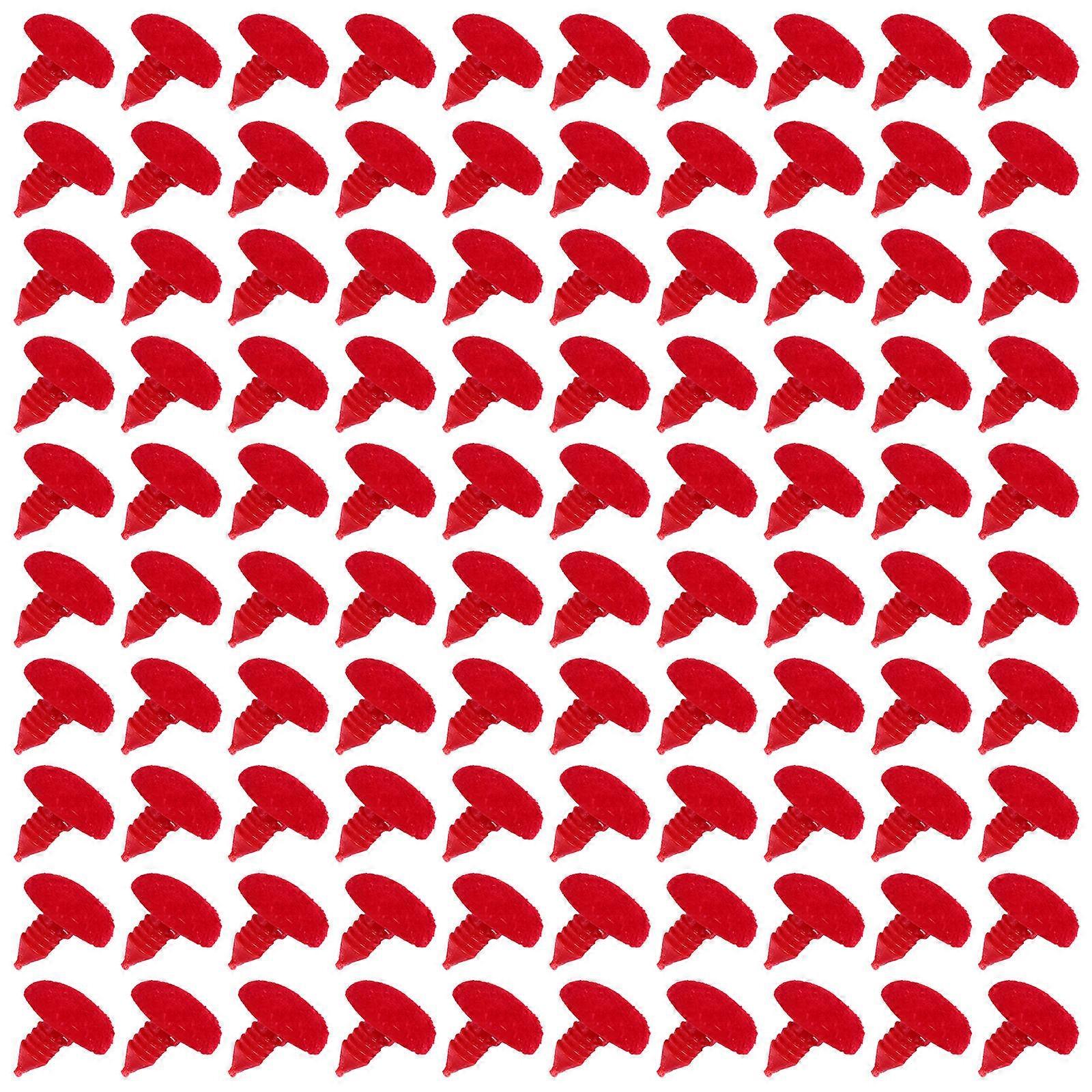 100Pcs Triangle Nose Doll Accessory Flocking Material For Artisans And Hobbyists Red Colorful Craft Making Supplies