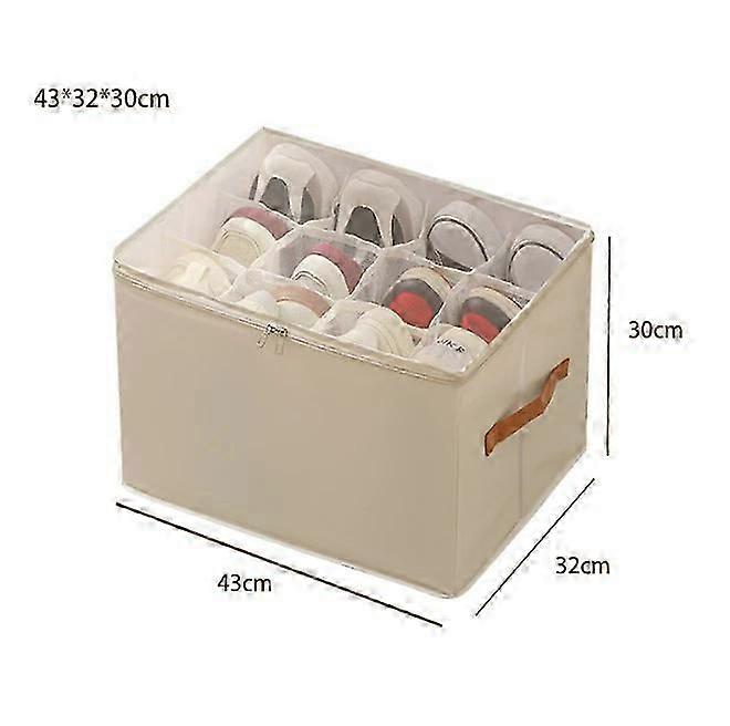 Emboadlie Fabric Shoe Organizer Storage Box,Collapsible Shoe Storage Organizer