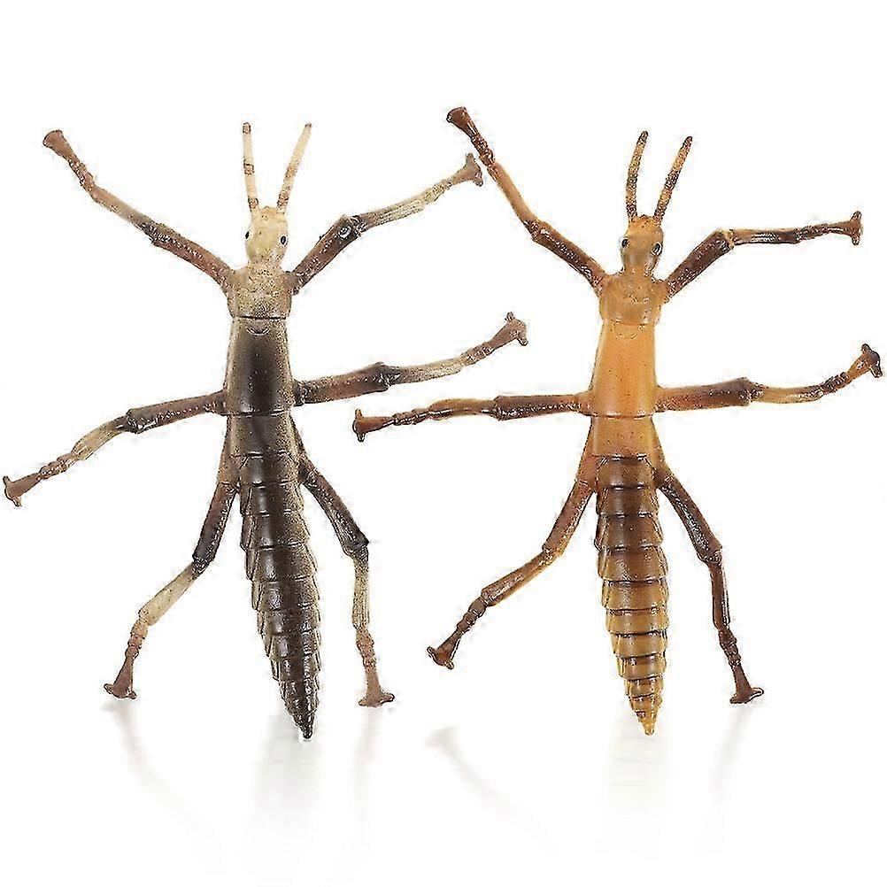 2Pcs Simulation Stick Insects Model Educational Insects Statue Insect Recognition Models