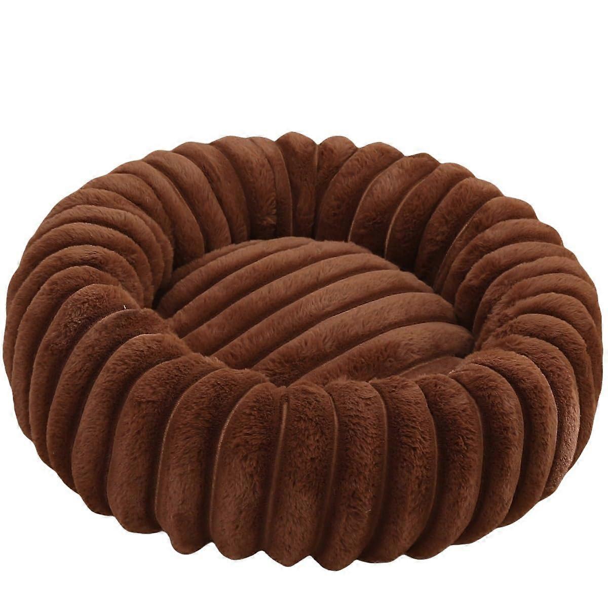 Pet Mat Cat And Dog Round Warm Mat With Vertical Stripe MultiSize Style 04 80cm