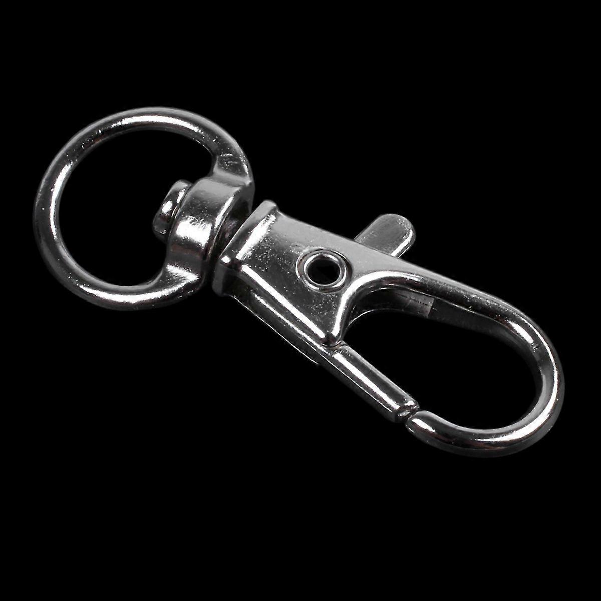 10pcs Metal Clasp Swivel Trigger Clips Snap Hooks Silver