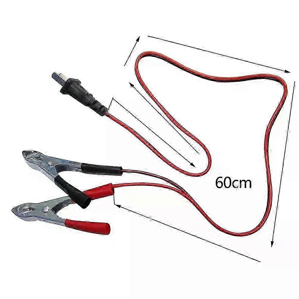 Generator Charging Cable DC 12V V Type Plug Gasoline Engine Battery Charging Cable With Clip Battery Cable With Plug