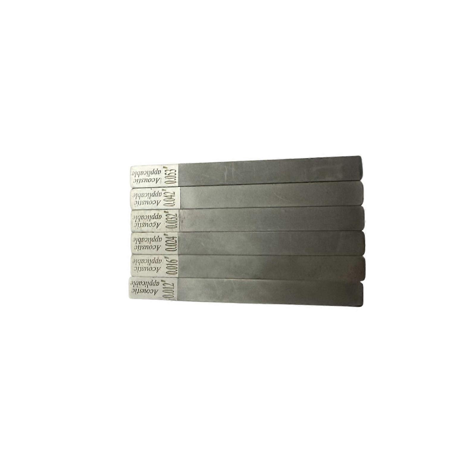 Multiple Size Guitar Nut File Set With 6 Durable Stainless Steel Tool For Detailed String Maintenance Multicolor