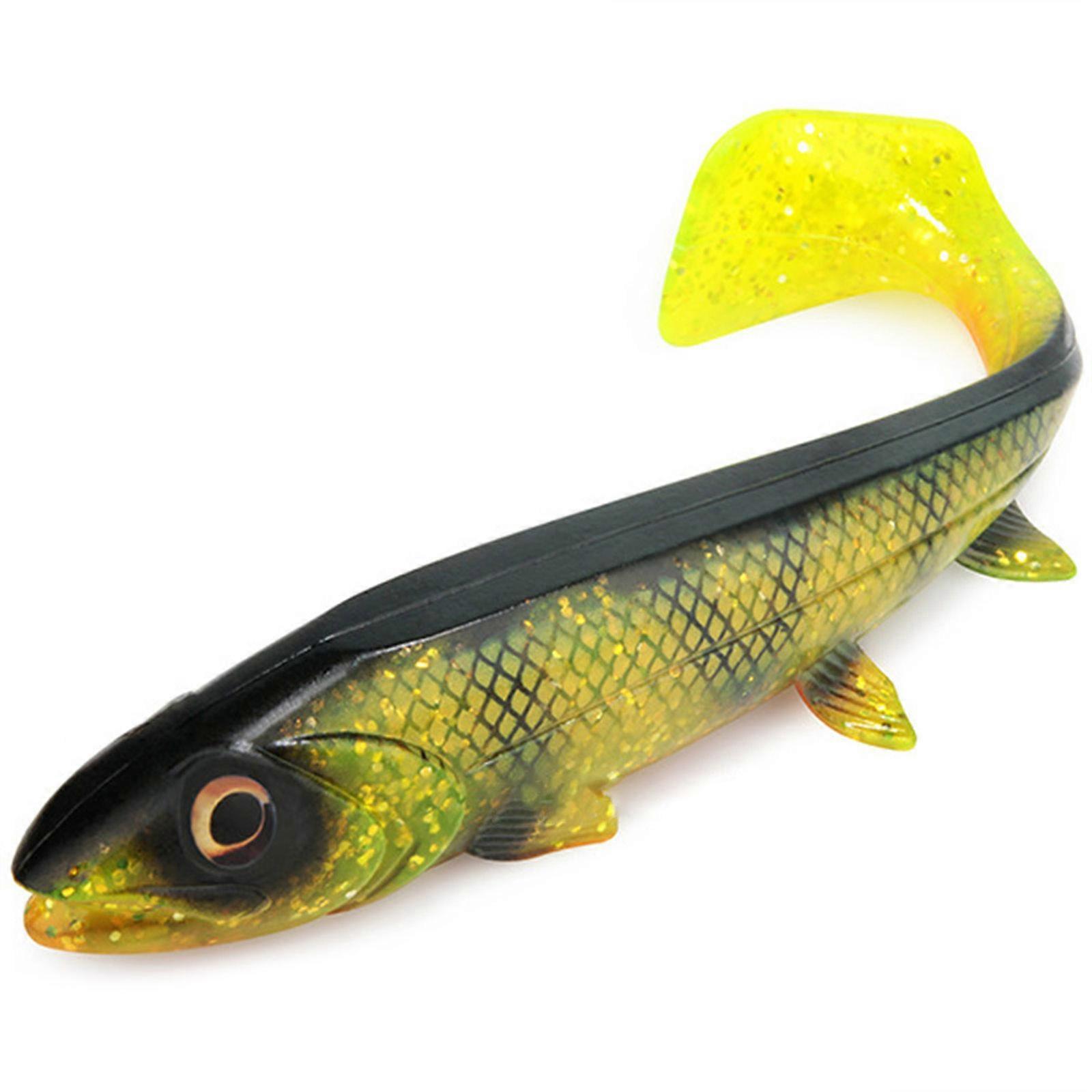 Weiche Hechtköder, schwimmende Köder, künstliche Swimbaits, Square Tail Swimbaits, Kunstköder, Angelköder, Farbe D, 14 cm