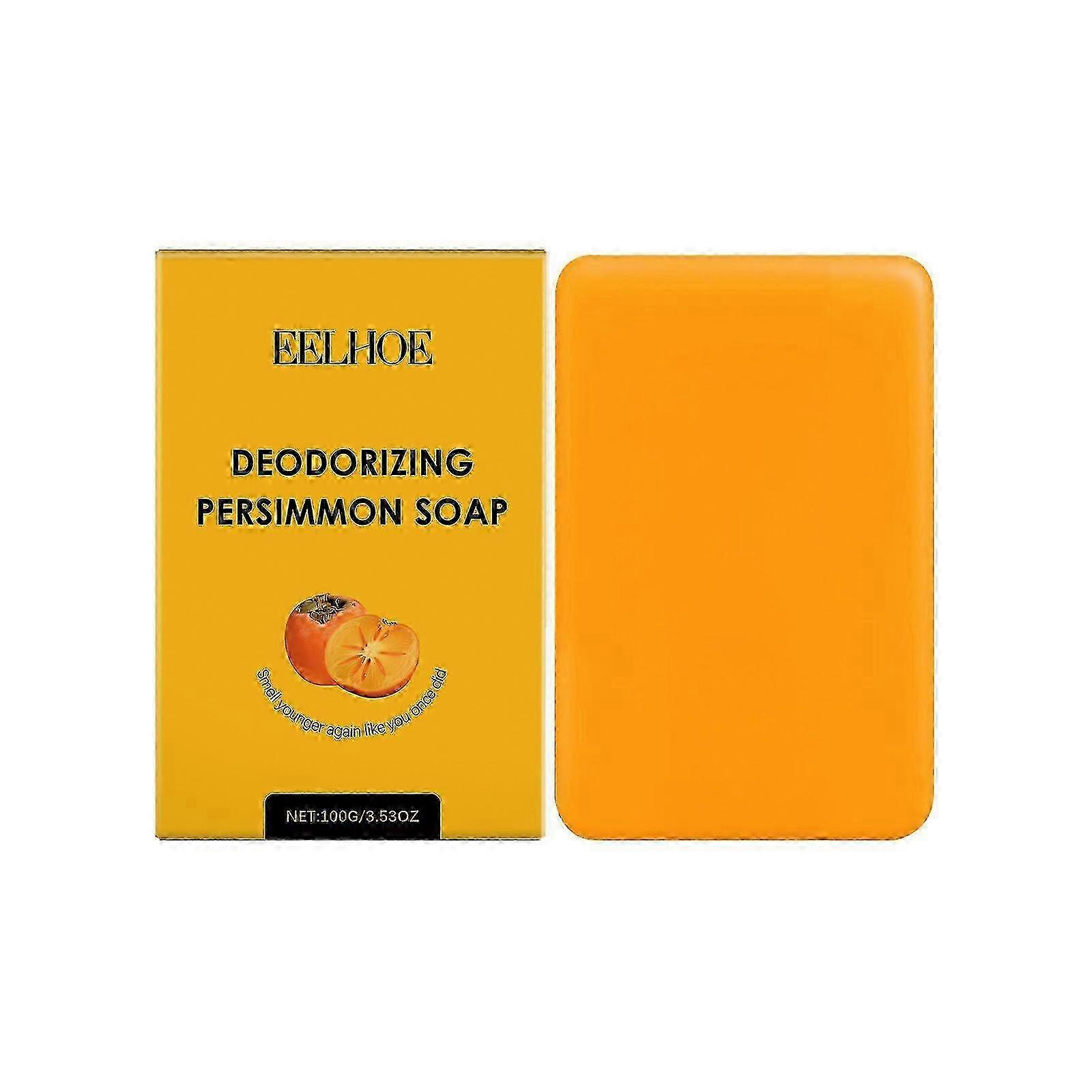 Optimized Persimmon Soap for Elderly Use: Deodorizing & Moisturizing Comfortably for All Skin Types on Face & Body