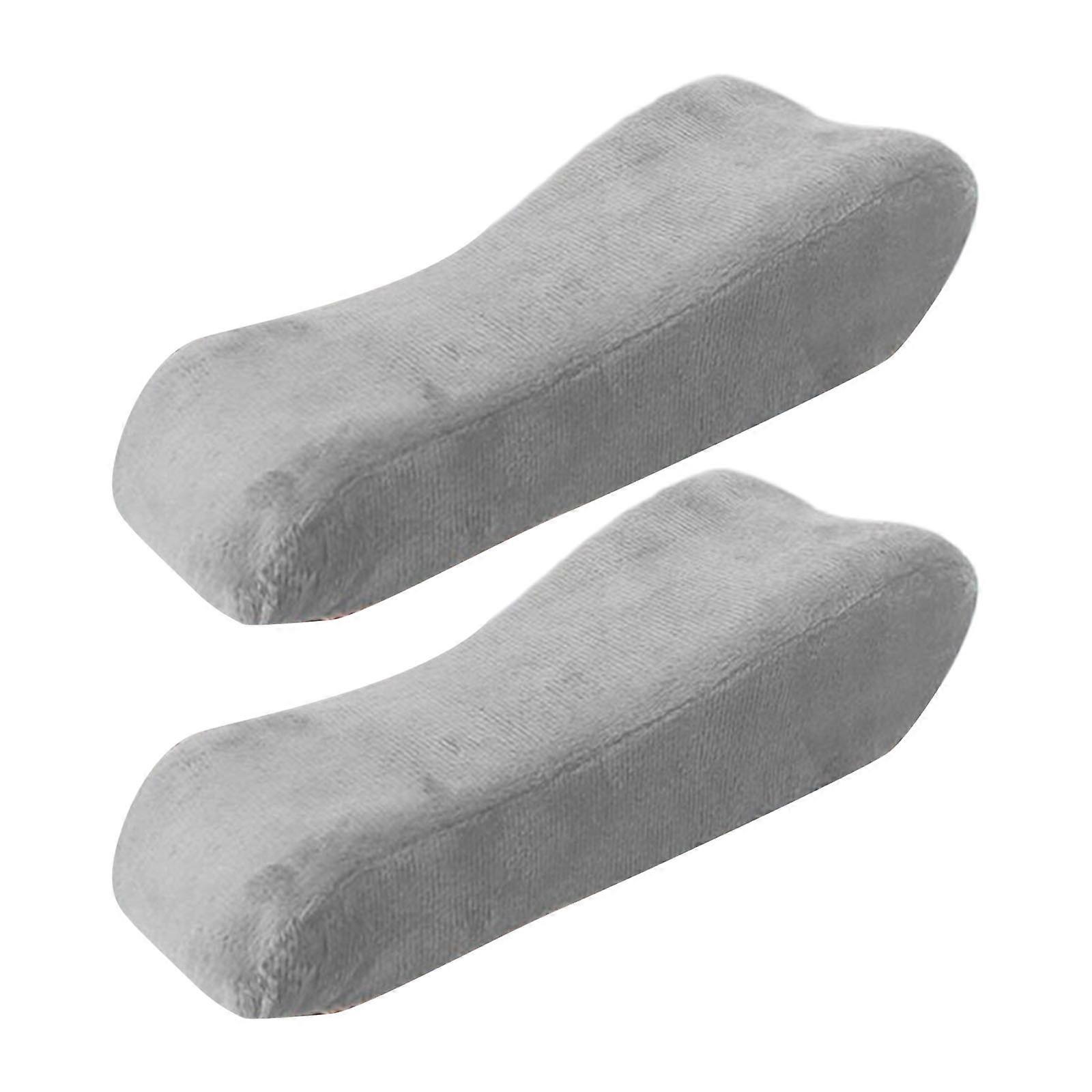 Pains Relief Arm Pad Breathable Velvet Cover Ergonomic Designs Arm Cushion For Extended Computer Use & Game Meeting  Light Gray