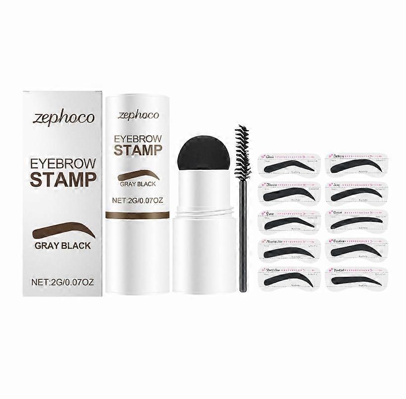 Gray Black Eyebrow Print Set