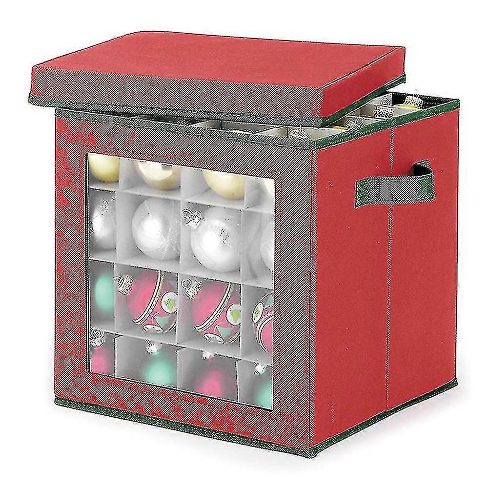 Christmas Ornaments Storage Box Holiday Decorations Accessories Storage Container @BUGU