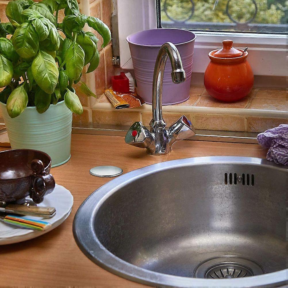 1pc Couvercles d’évier en acier inoxydable Lavabo Plug Trous de bouchon Couvercles de trou d’évier