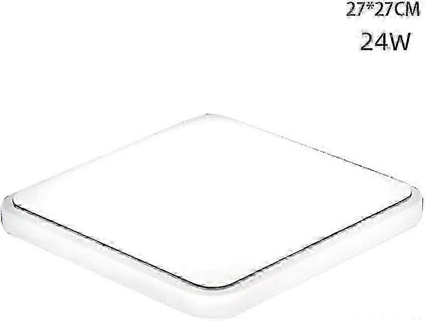 LED Ceiling Light 24W Square Modern Ceiling Lights 6000K White Light Flush Mount Ceiling Lamp Fixture LED Ceiling Lamp for Bathroom Office B