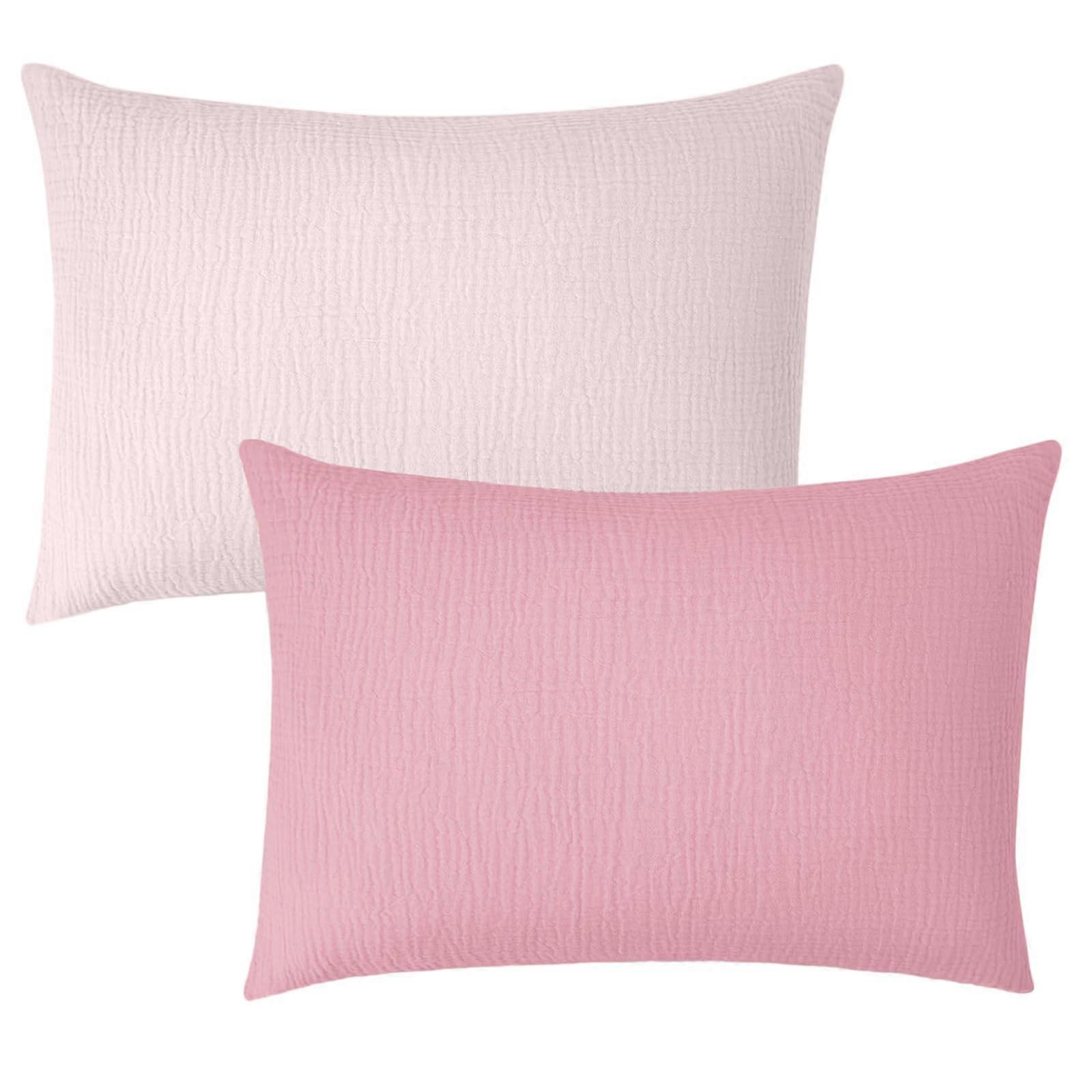 Cotton Pillowcase Set of 2 Soft Breathable Envelope Design for Baby's Sensitive Skin 20x30 Inches