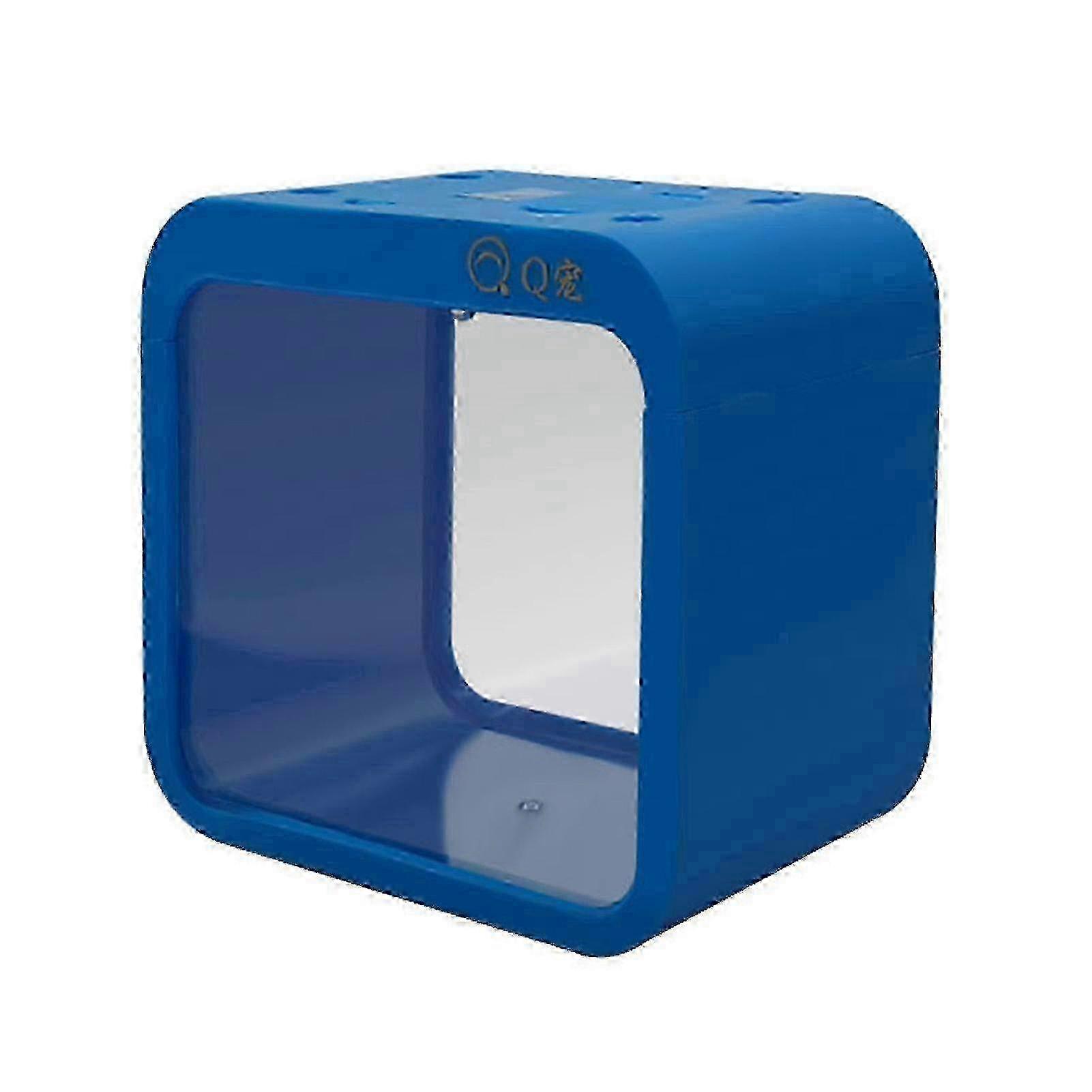 Energy-Efficient Reusable Clamshell Fish Tank with Feeding Window, Stylish Home Aquarium