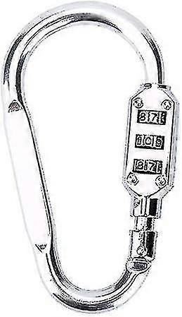 Elsavct Carabiner Verrouillage alliage d’aluminium Escalade Clip Crochet de sécurité avec 3 chiffres