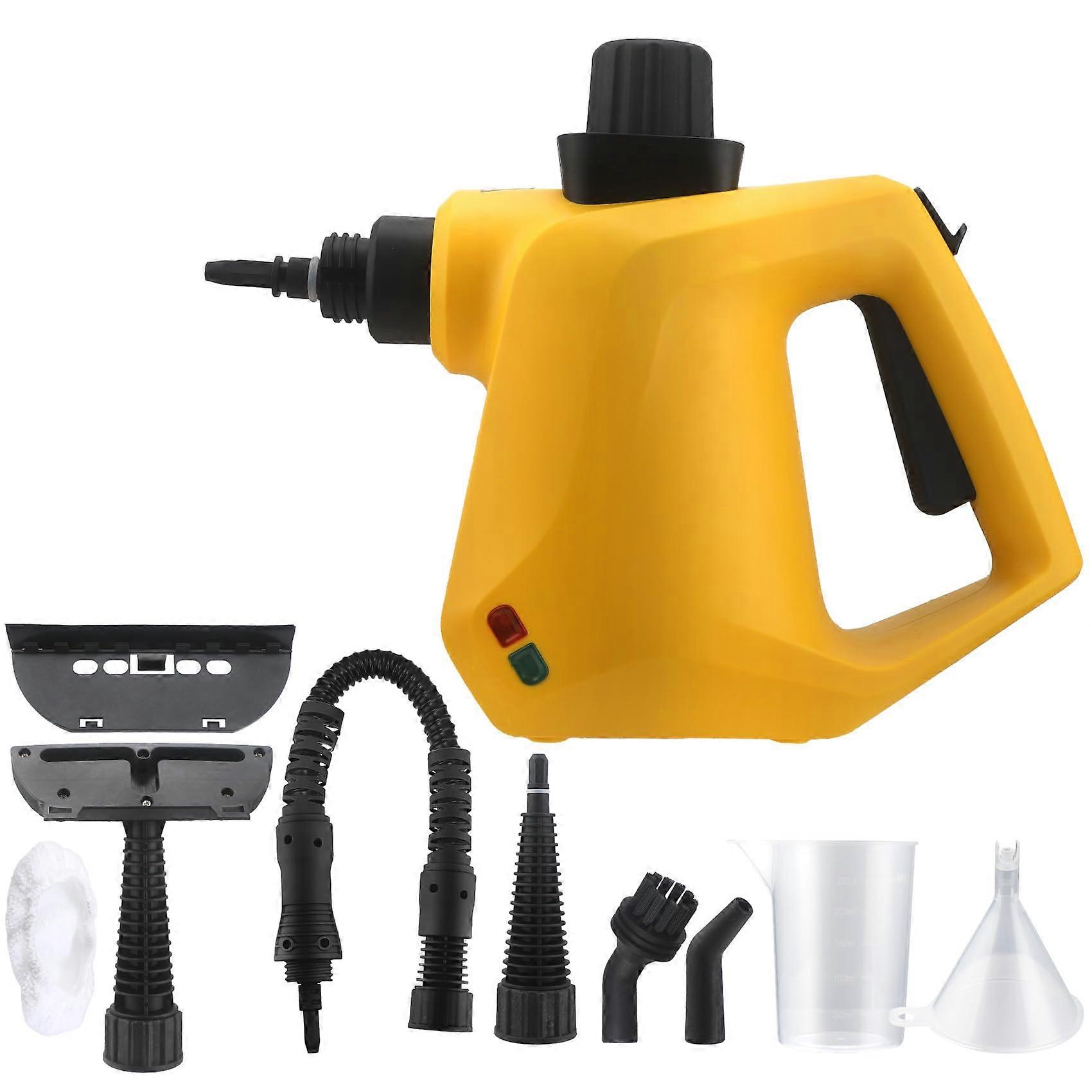 Cleaner For Home Use Portable Multipurpose Steamer With Safety Lock 9 Accessory Kit Yellow