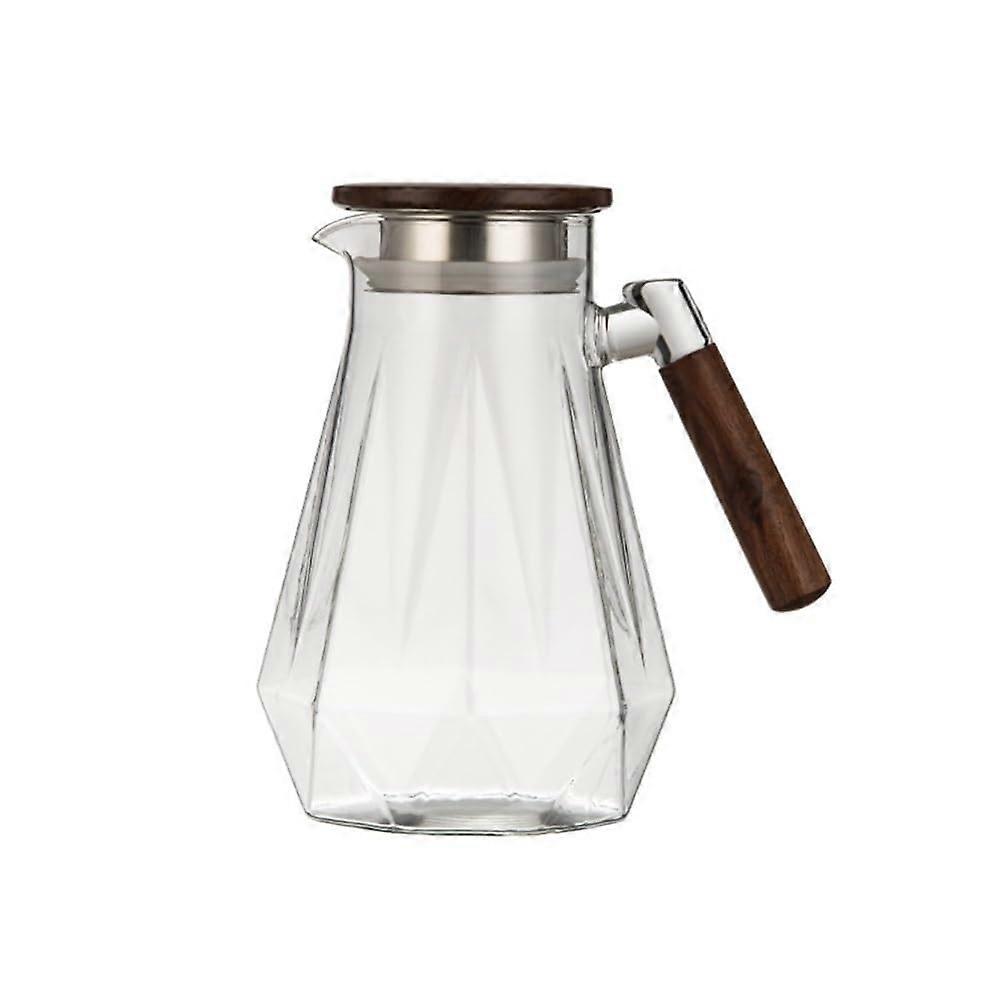 Glass Teapot Heat Resistant Borosilicate Kettle with NonDrip Spout for Loose Leaf Tea