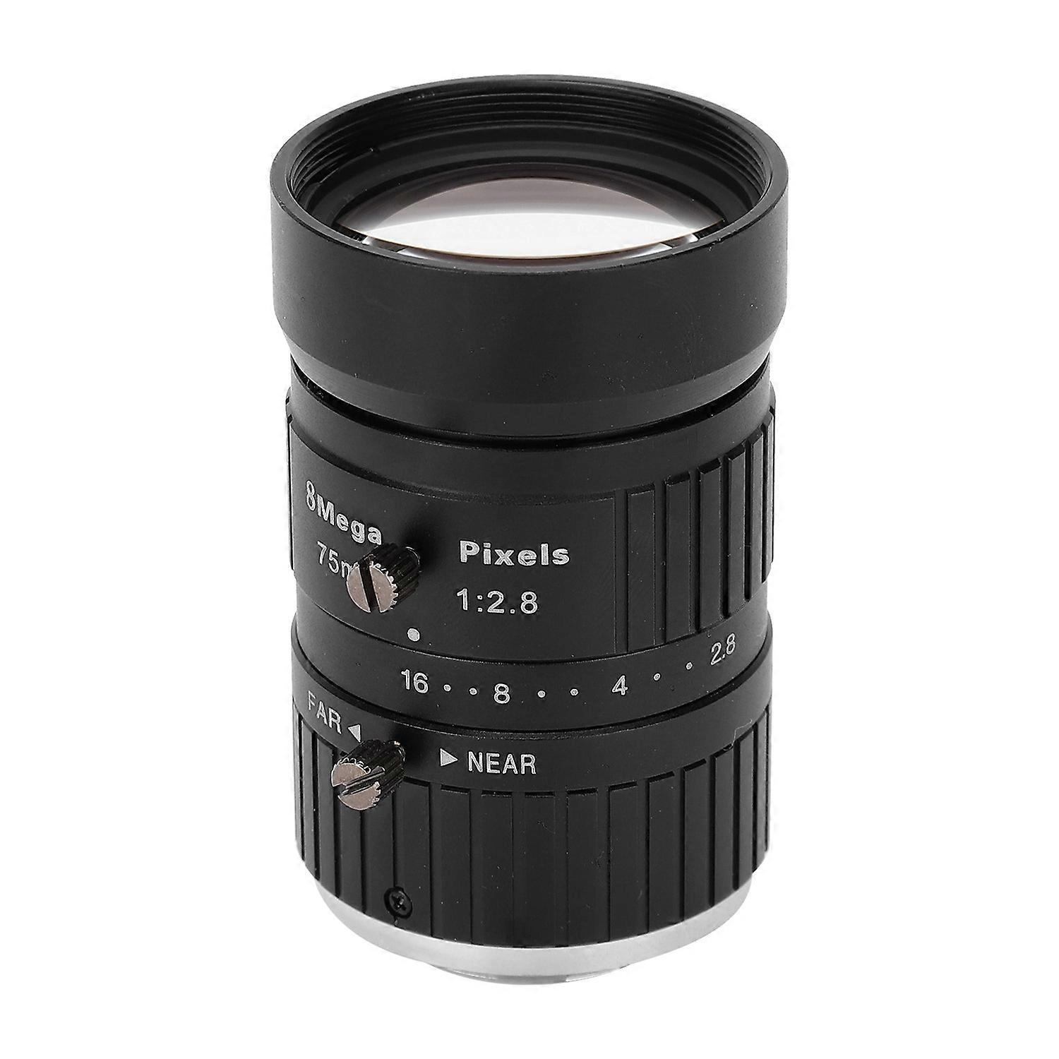 8MP Lens C Mount 75mm Focal Length 1in Image Format Manual Aperture for Industrial Camera