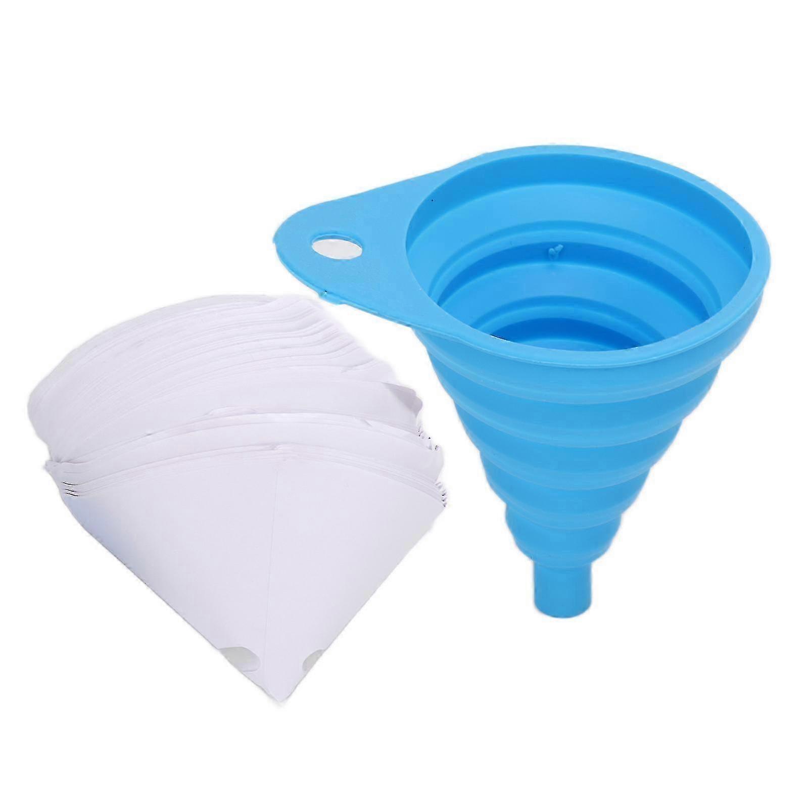 101PCs set 150um Paint Paper Filter Silicone Funnel Foldable Soft NonToxic Nylon Mesh 2025