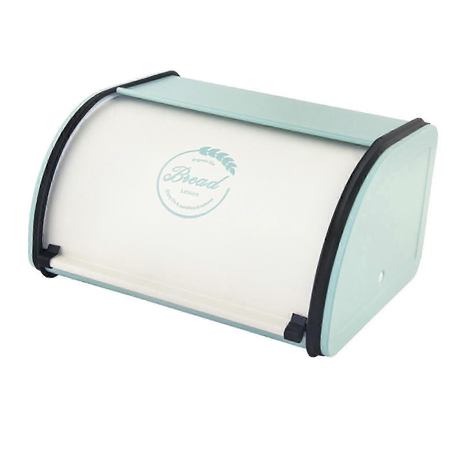 Iron Bread Box with Roll Top Lid: Multi-Purpose Storage for Bread & Pastry