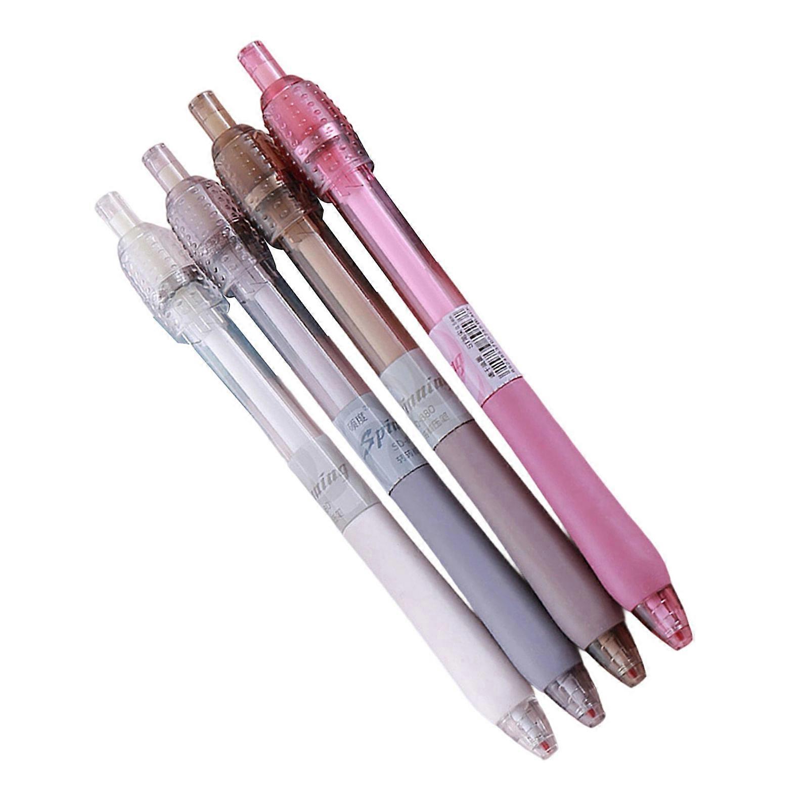 4PCS Retractable Twist Pens For Focusing Improvement Smooth Ink Flow Clicks Pen School Essential for Homework Task Multicolor