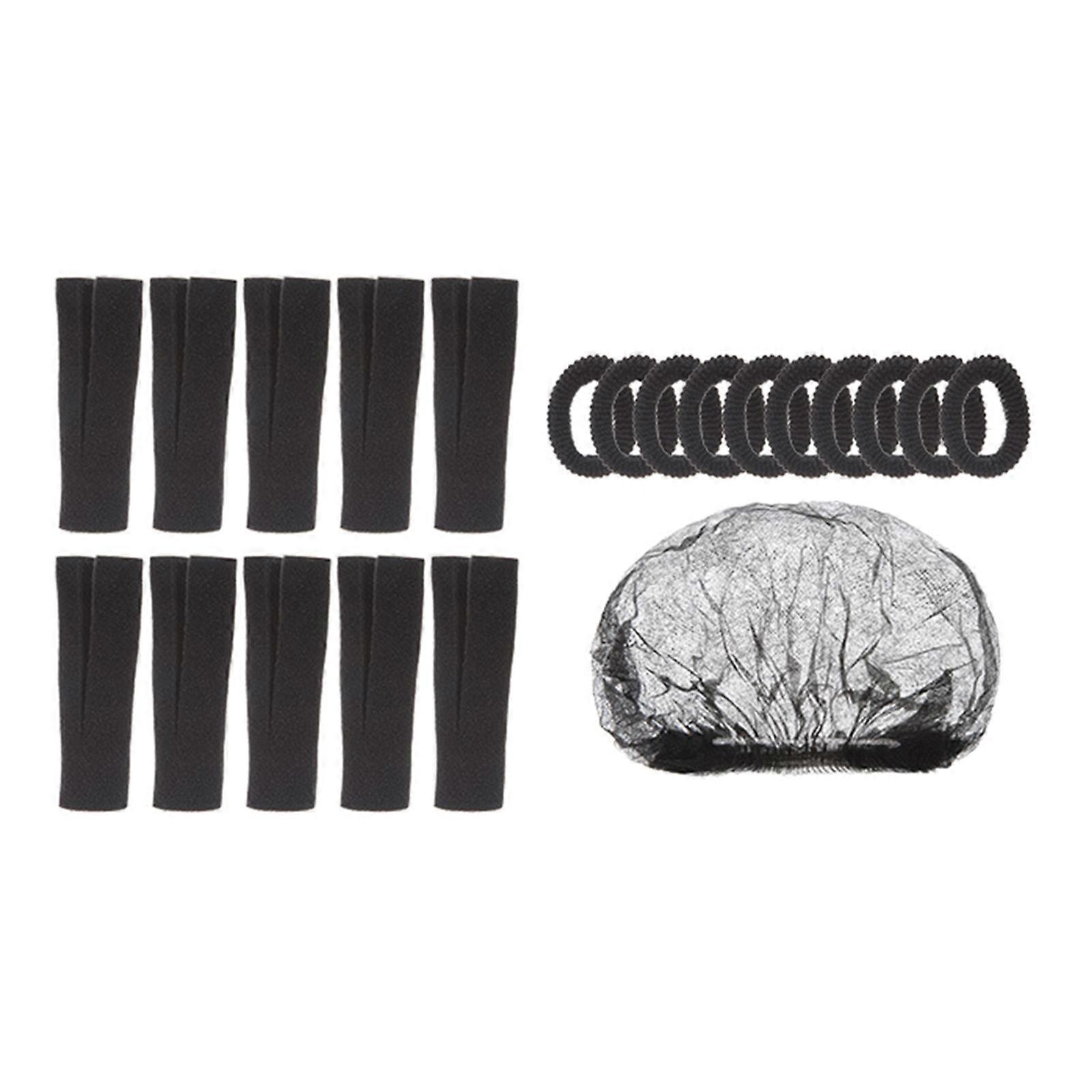 Travel Ready Hair Rollers Hair Curling Set Calm Sleep Styling Multiple Size Heatless Curling Method Multicolor