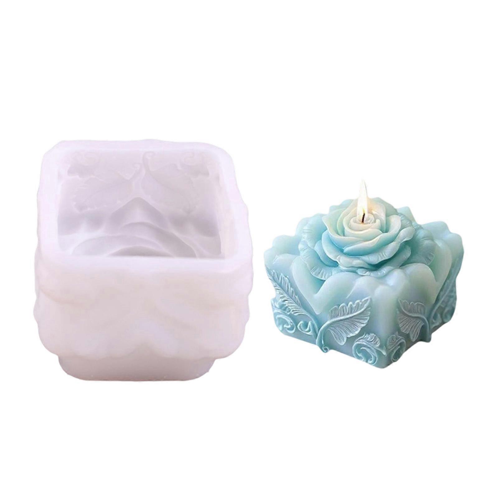 Multipurpose Rose Accent Silicone Mold For DIY Scented Candle Soap Making And Creative Crafting Projects Multicolor