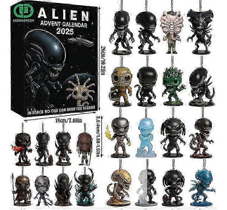 Adventskalender für Sci-Fi-Fans mit Alien-Überraschungsbox und Weihnachtsdeko