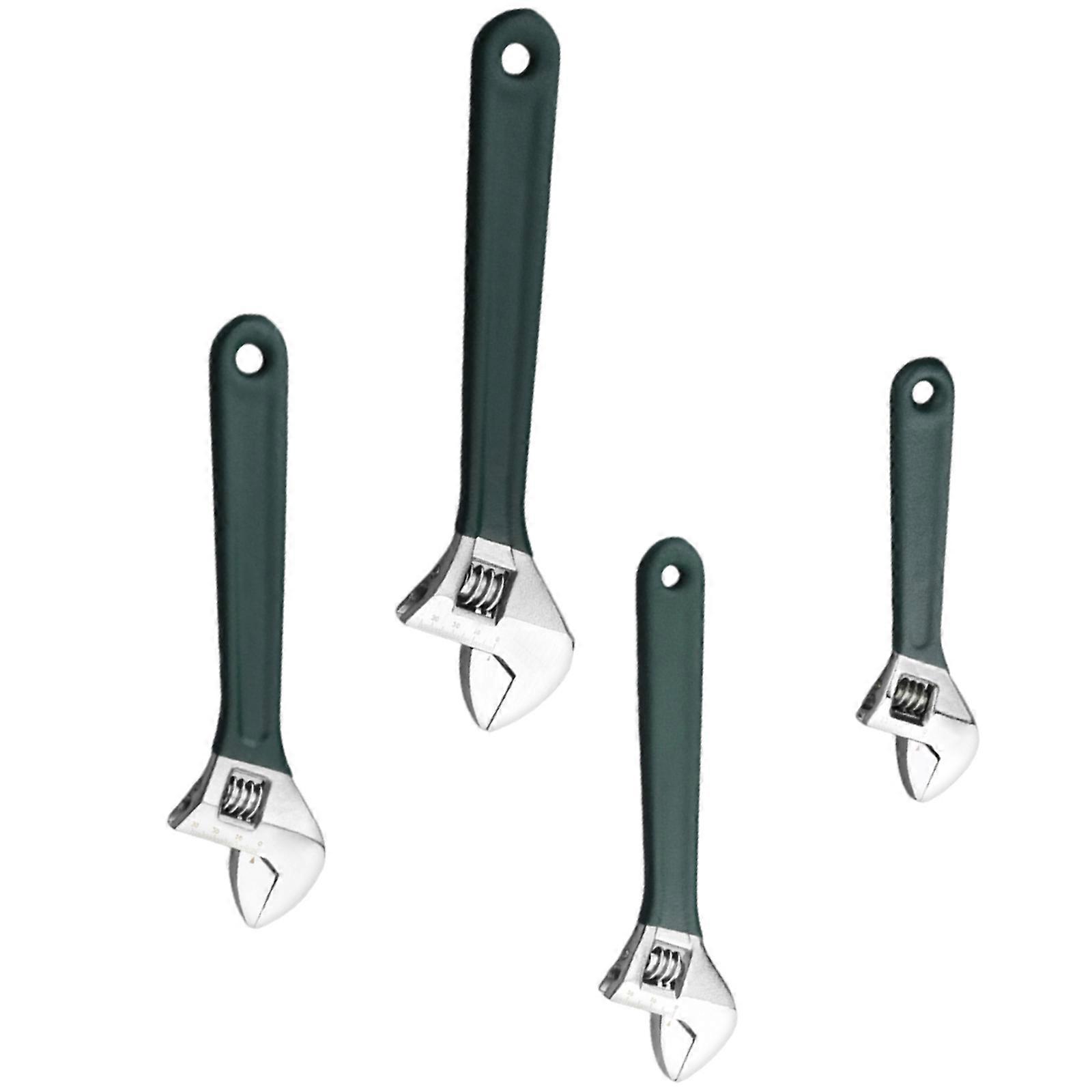 4Pcs Adjustable Wrench Large OpeninLong Handle Universal Spanner Mechanical Workshop Hand Repair Tool Multicolor