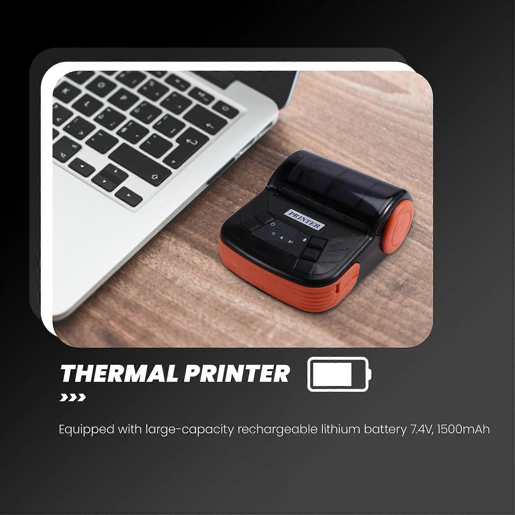 Portable High Speed Bluetooth Printer Mini Thermal Inkless Printer Long Battery Life for Android, IOS, Windows UK Plug